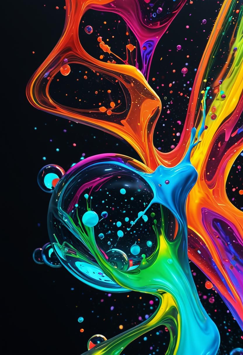 Unique representation of Sphere's and liquids splash art Epi...