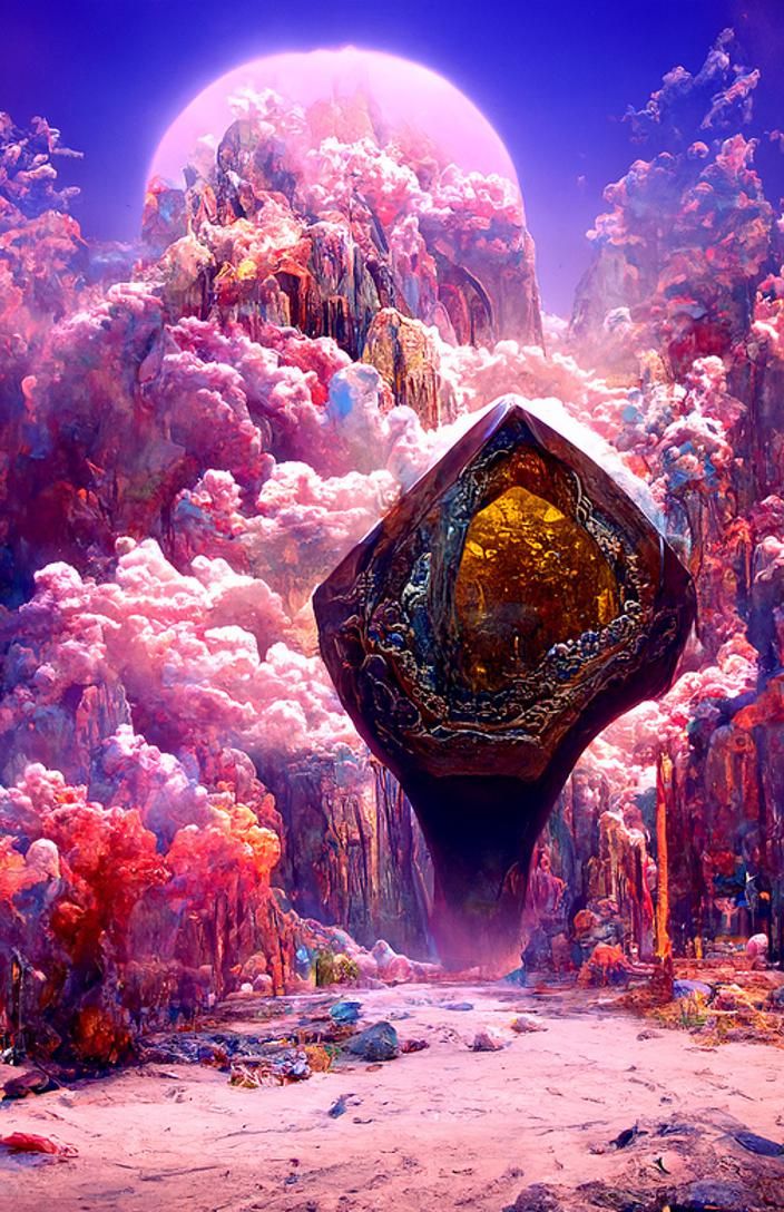 Mystical Geode Portal to Alien Garden
