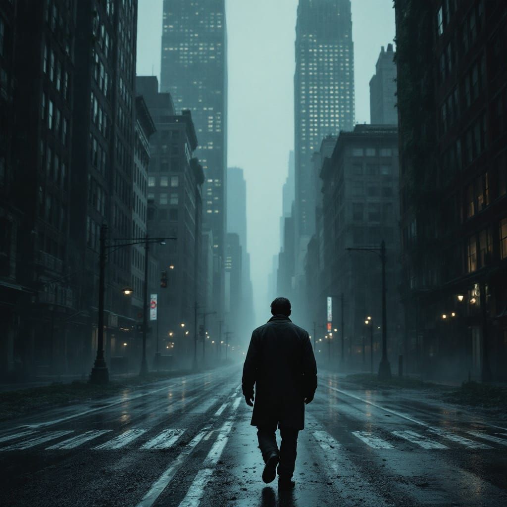 Dystopian Manhattan: Cinematic Film Still