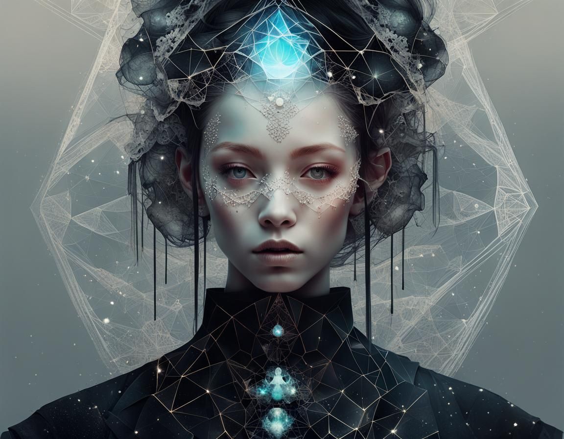 Ethereal Portrait of a Ghostly Maiden