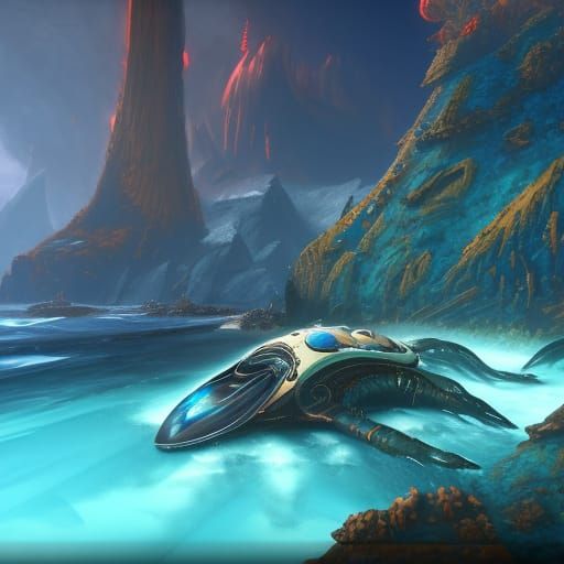 Subnautica-Inspired Deep Sea Concept Art