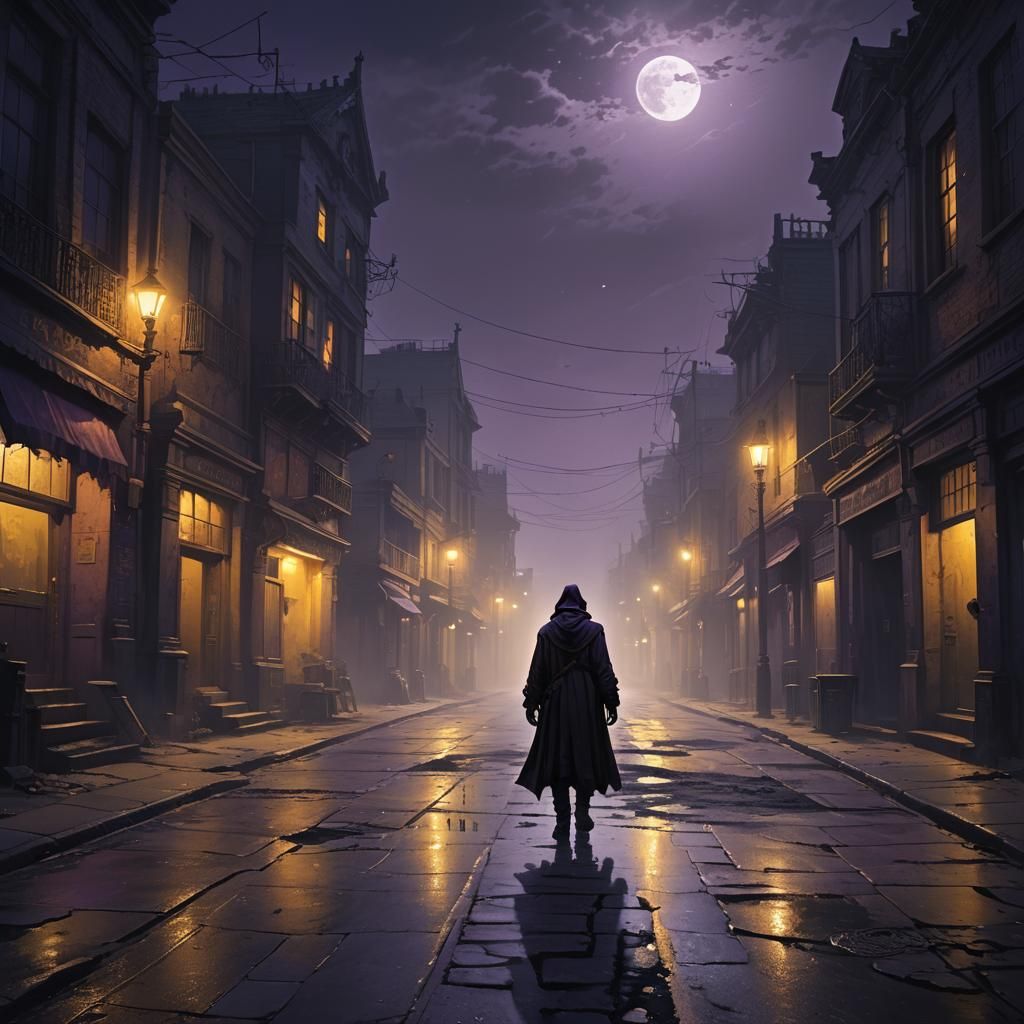 Ethereal Figure in Moonlight: Dark Fantasy Art