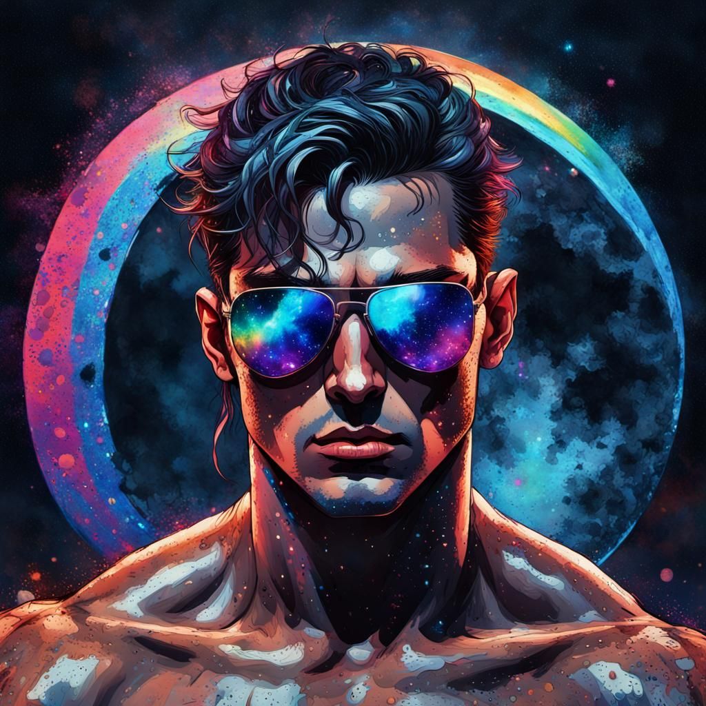 Cyberpunk Bodybuilder with Ethereal Gothic Horror Elements