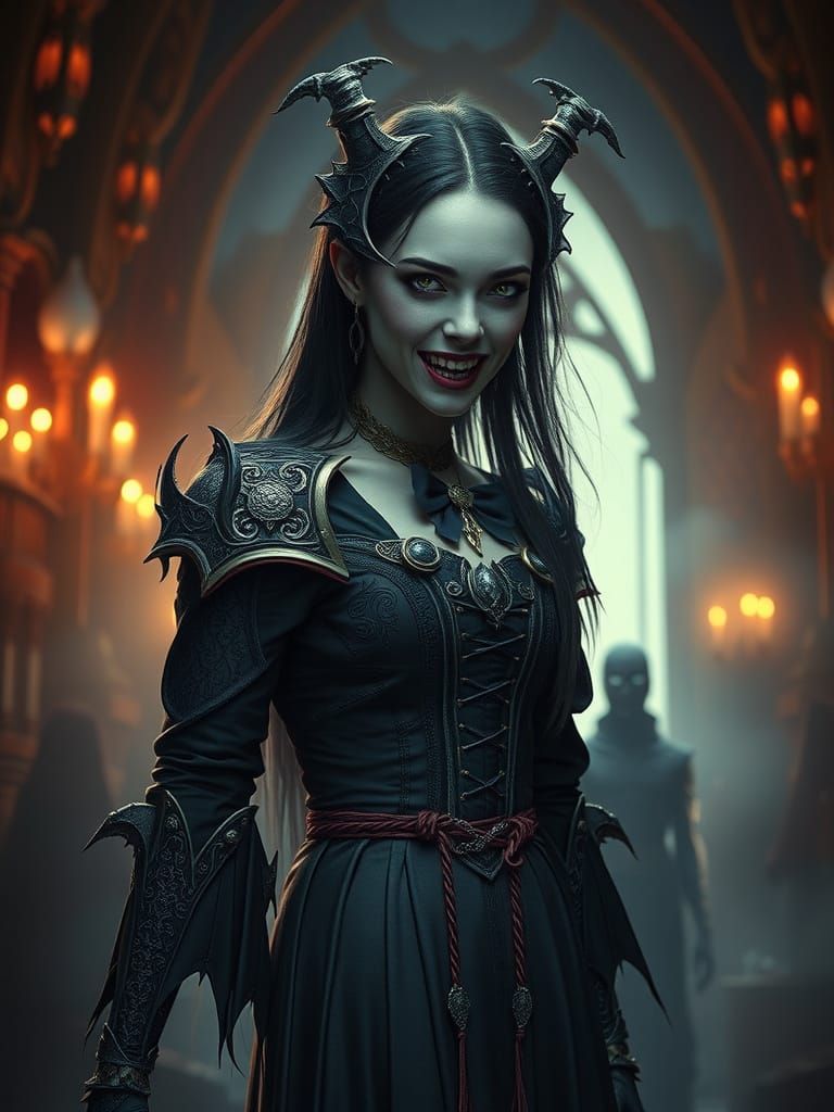 Vampire Maiden in Epic Cinematic Digital Matte Painting