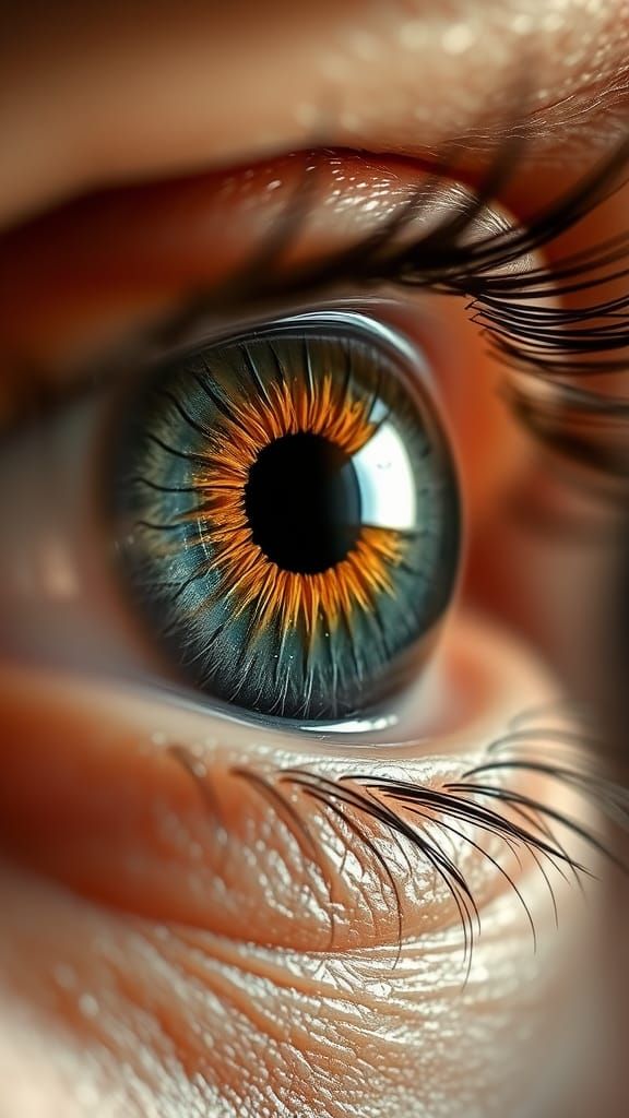 Intricate Human Eye Close-Up with Bokeh