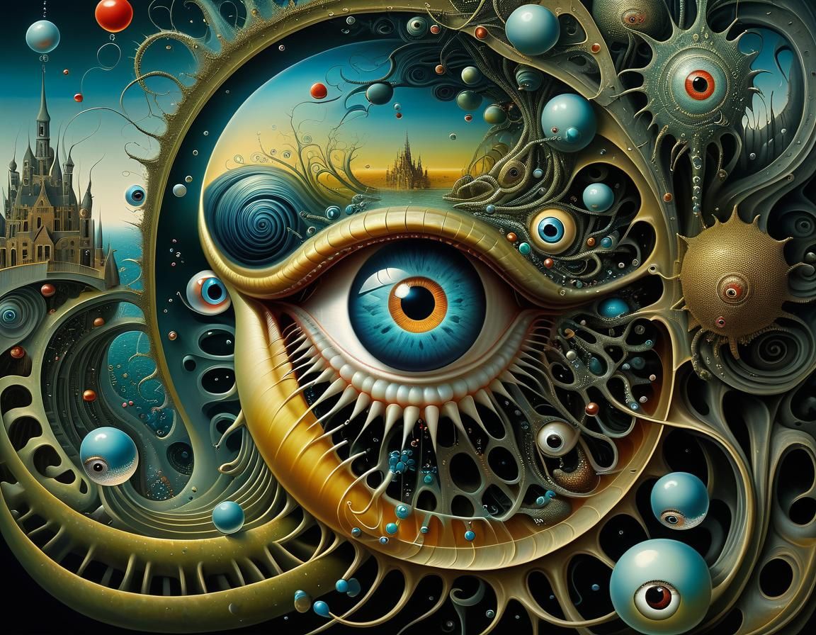 Surreal Digital Painting with Interconnected Neurons