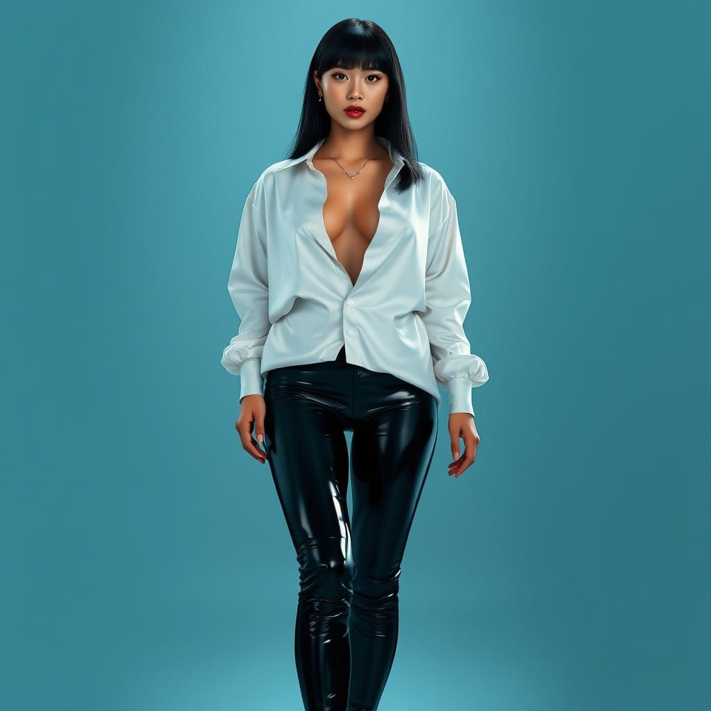 Confident Woman in Provocative Attire, Inspired by Concept A...