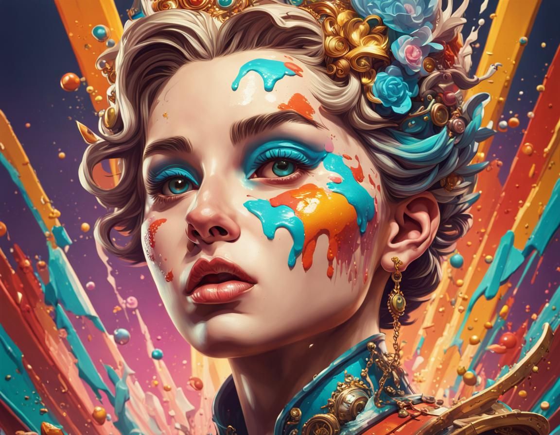 Colorful Retro Kingdom in a Fancy World