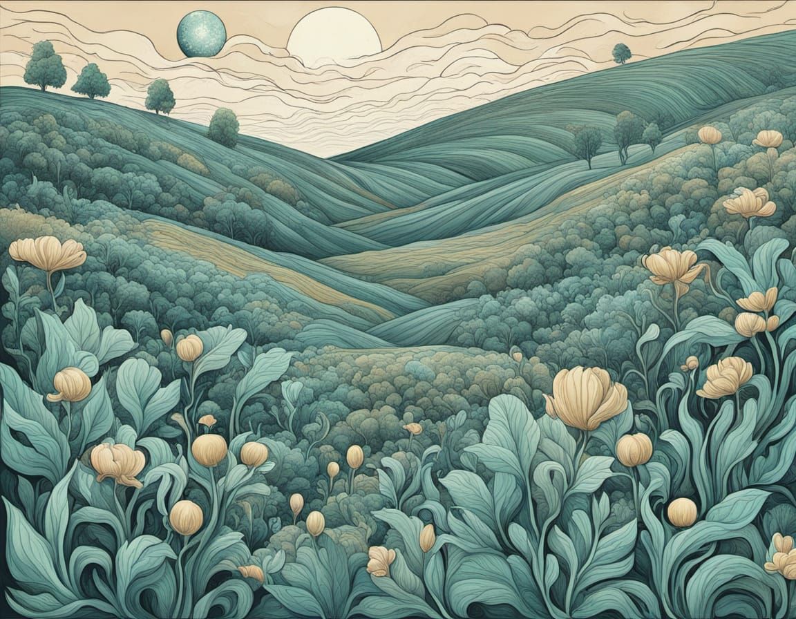 Surreal Macaroni and Cheese in Outer Space