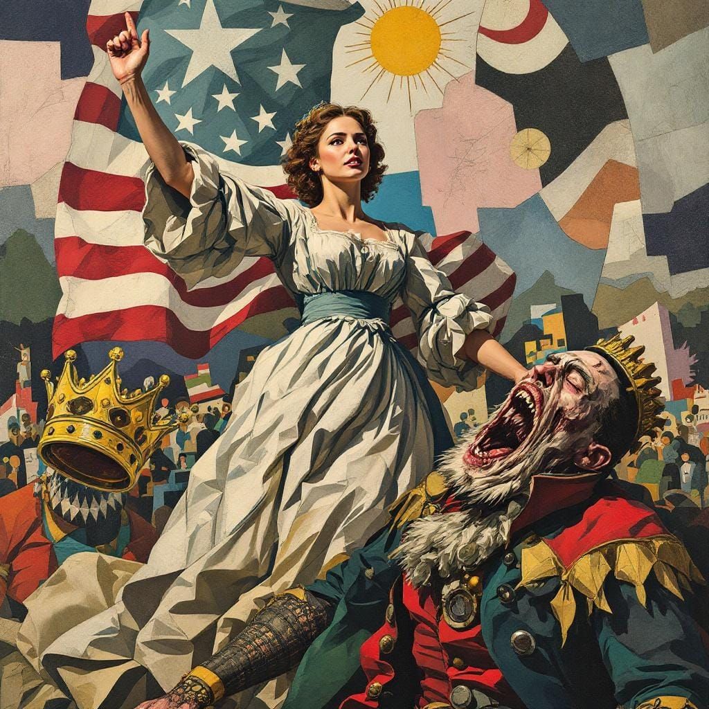 American Democracy's Victory: Cubist-Realist Triumph