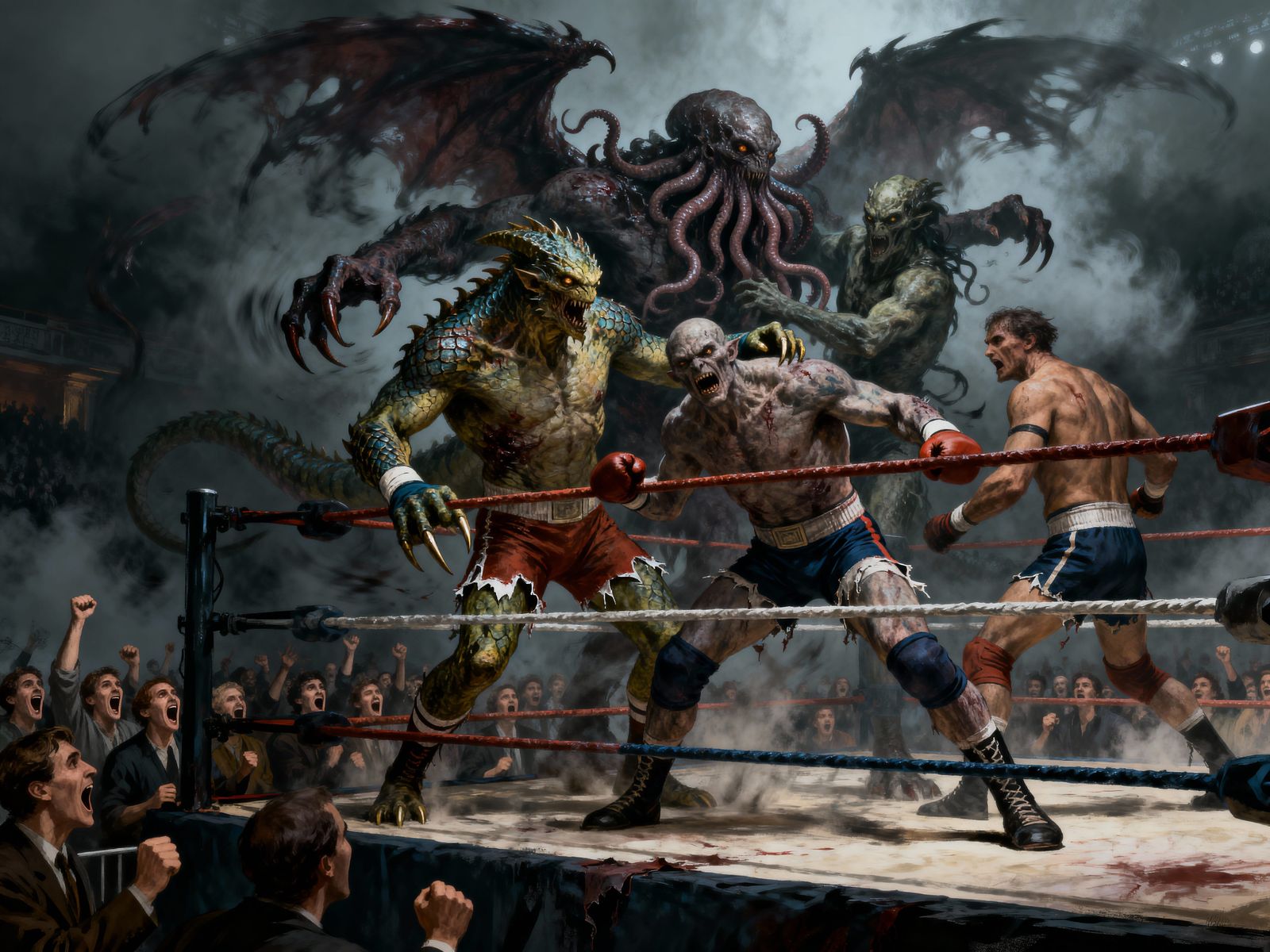 Monsters Wrestle in Epic Match
