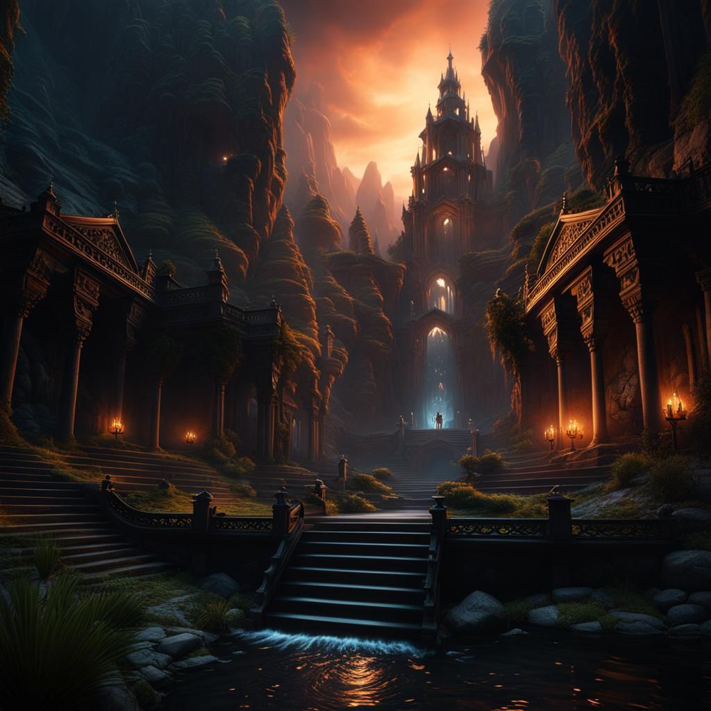 Dark Christian Wallpaper in Detailed Matte Painting