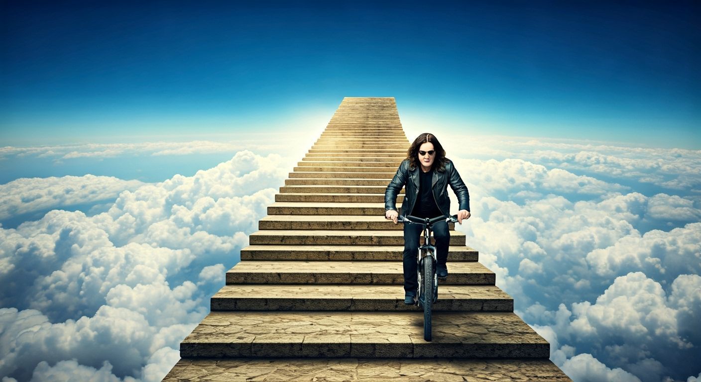 Ozzy Osbourne Ascends to Heaven on Mountain Bike