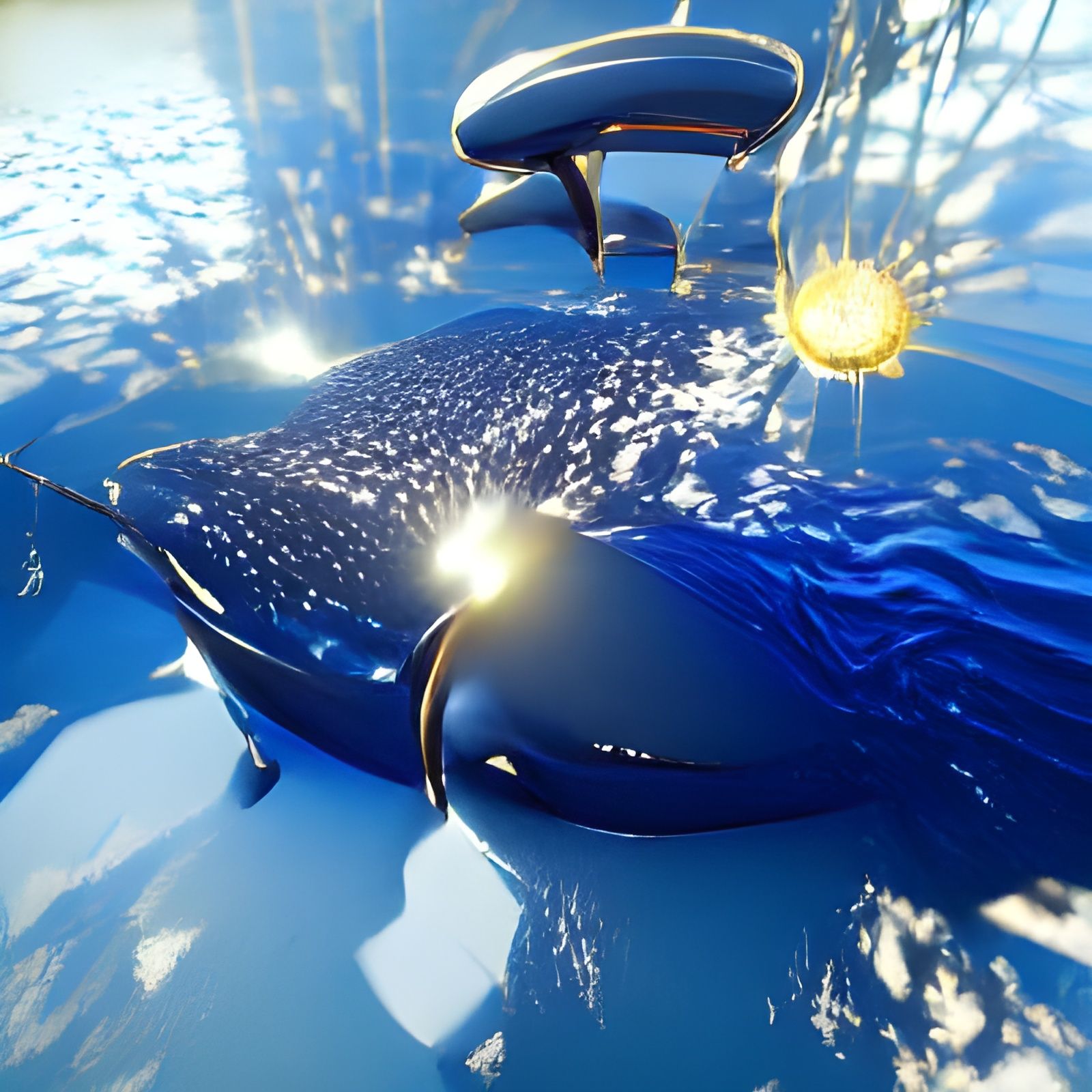 Underwater Whale Fall Digital Artwork