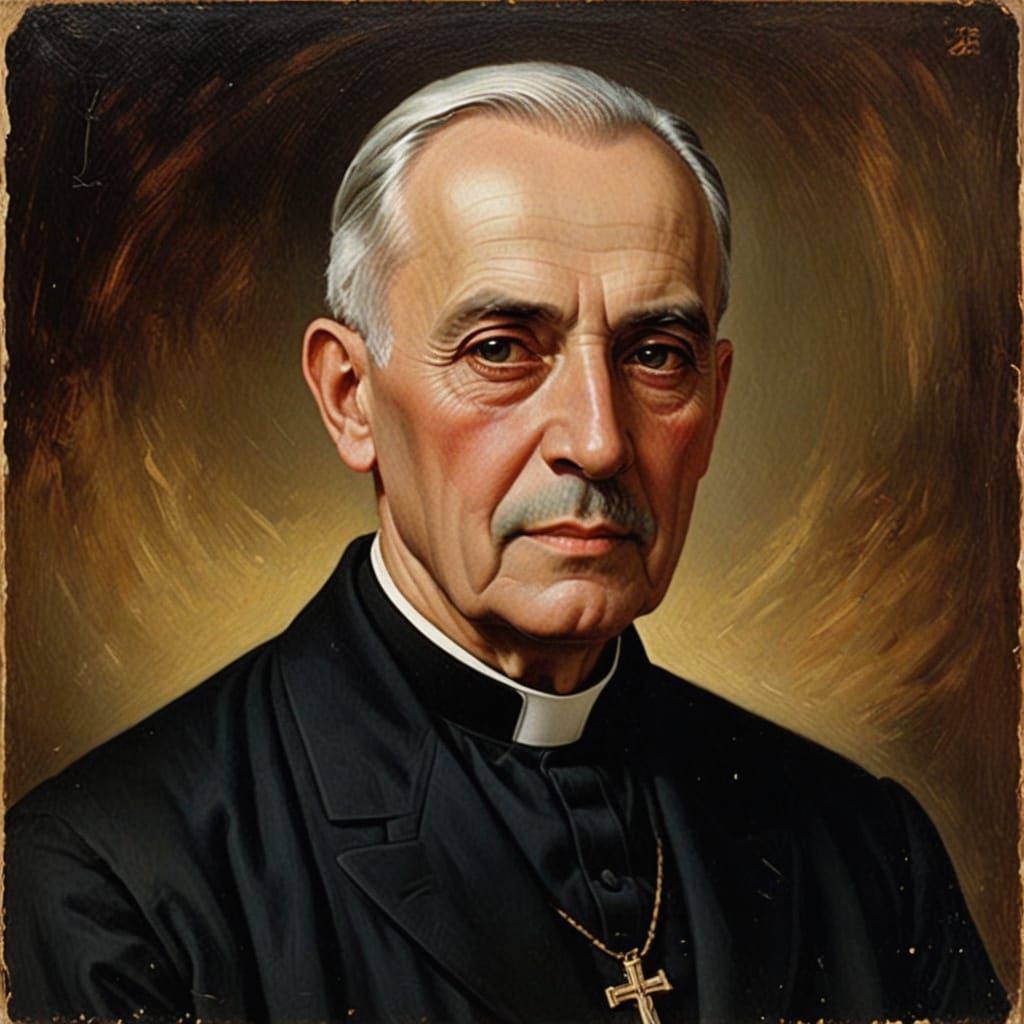 Portrait of Blessed Alexis Sobaszek, Polish Priest