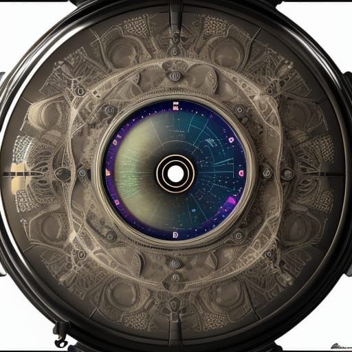 Futuristic Astrological Watch with Lunar Calendar