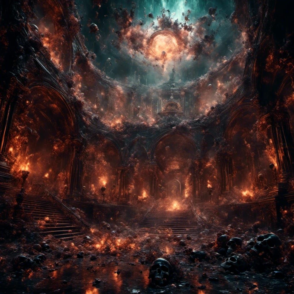 Eldrazi Overlord Destroys Catacombs in Eerie Digital Art