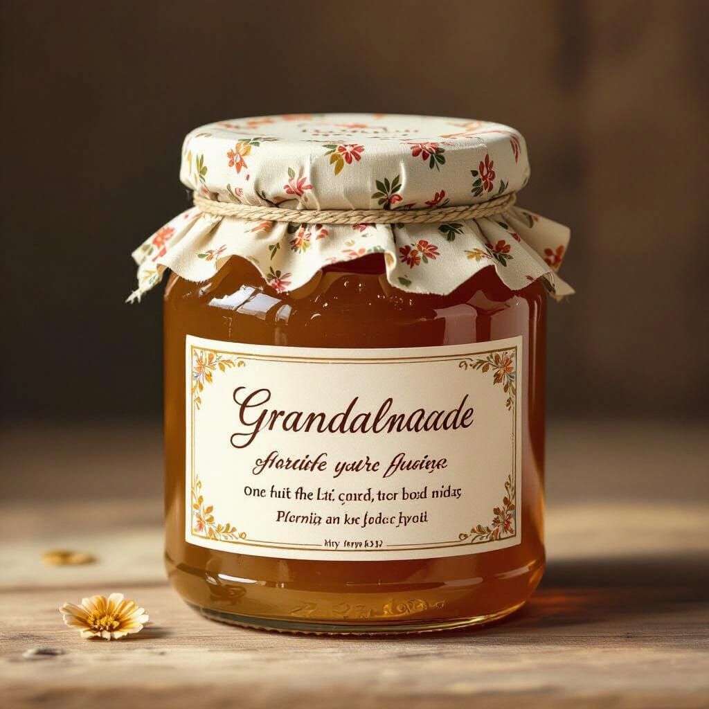 Vintage Marmalade Jar Packaging with Grandma's Sayings