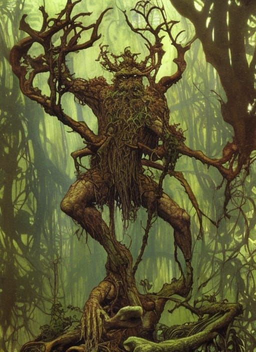 Fantasy Treant Inspired by Classic Illustrators