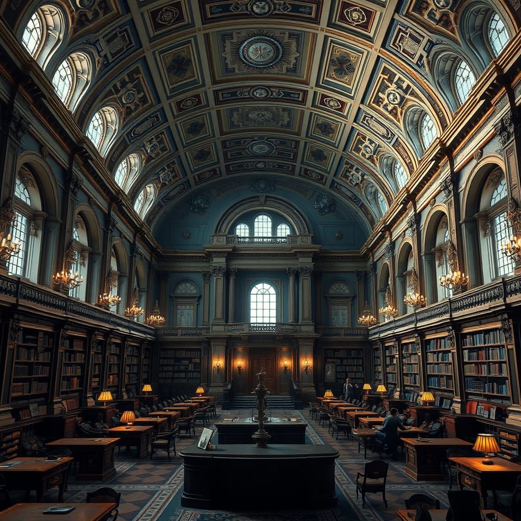 Ethereal Library of Congress in Hyper-Realistic Splendor