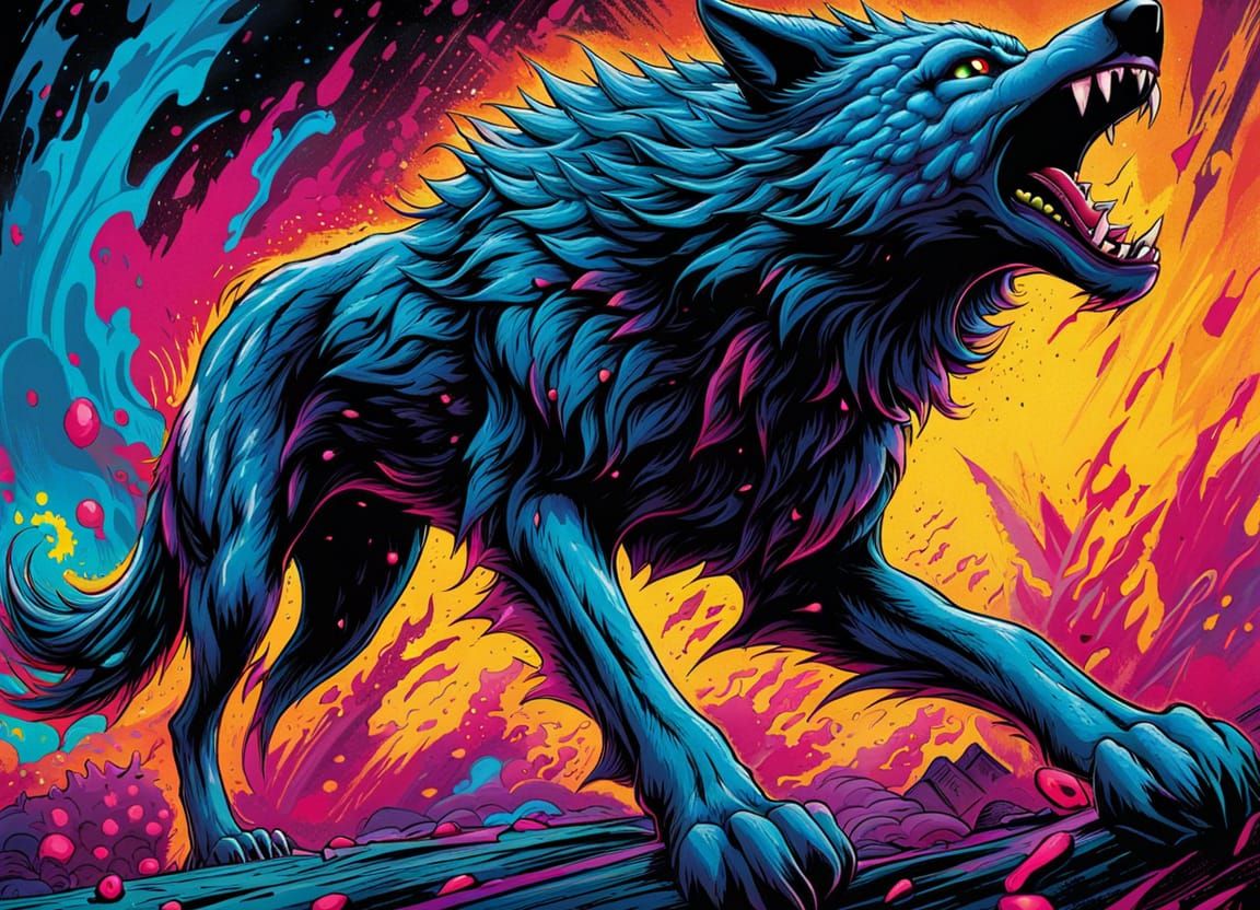 radioactive wolf atomic monster wolfen lycan wolf superhero hero pet animal wolf beast, Mark Brooks and Dan Mumford, com...