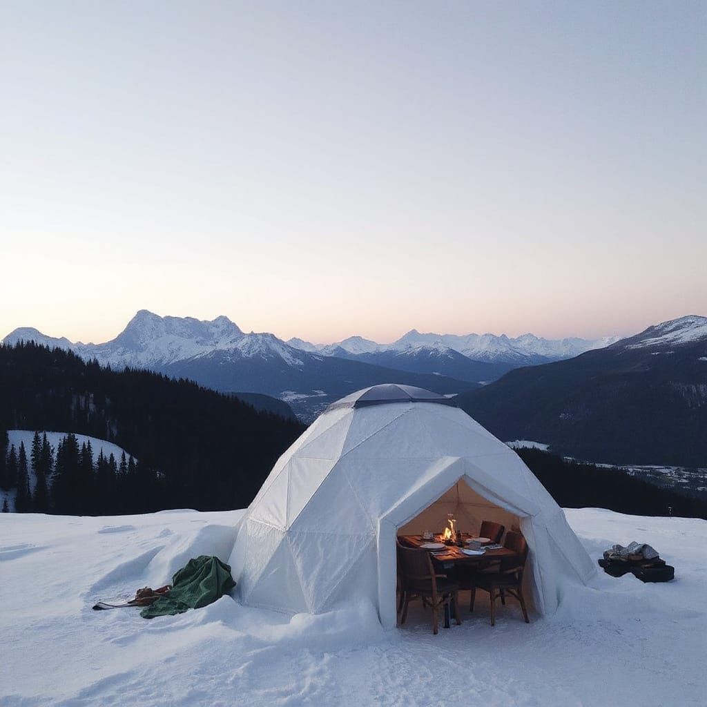 Minimalist Gable Ridge Igloo Structure