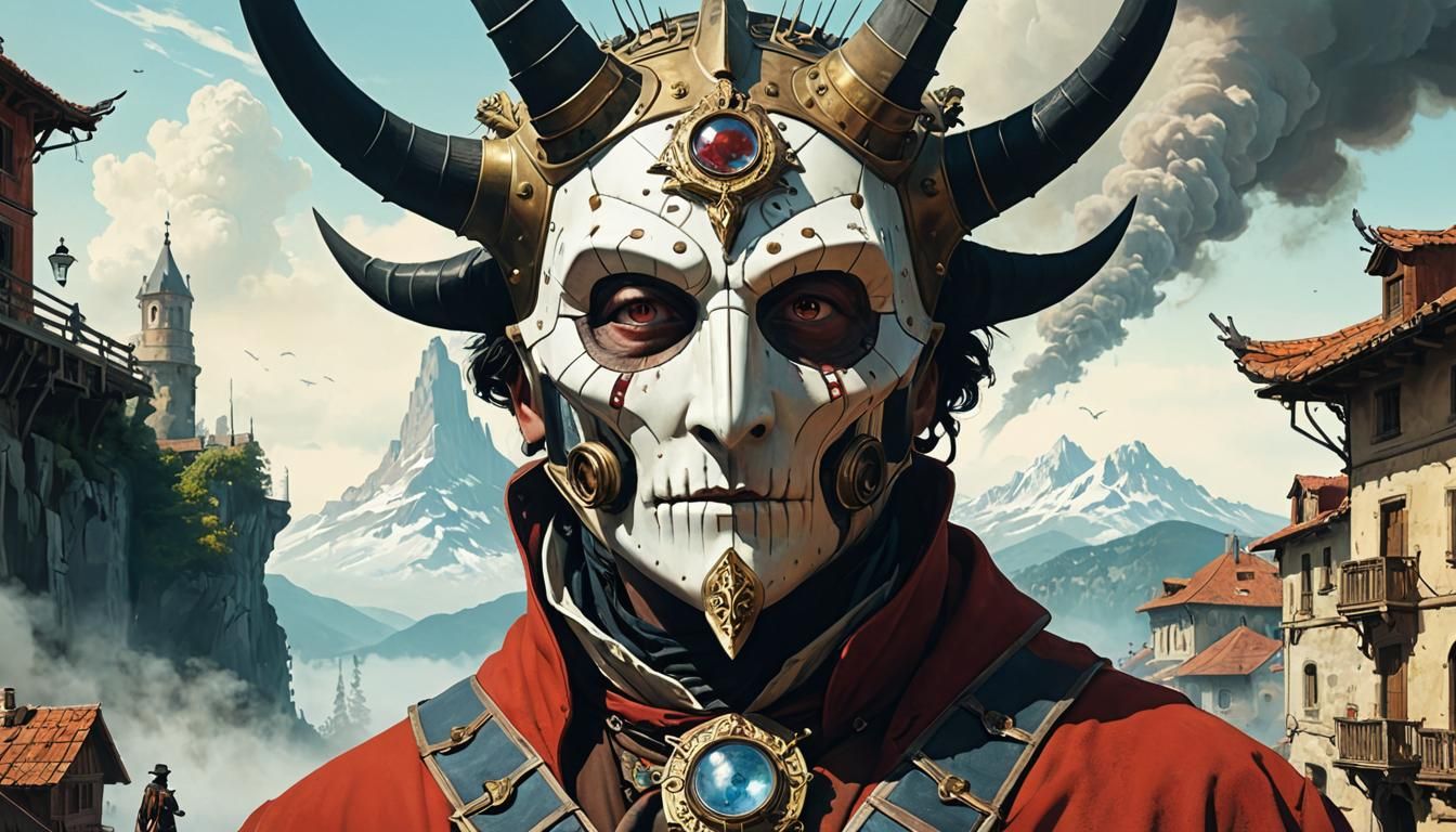 Terrifying Mask: Romantic Hyper-Realism in Digital Art