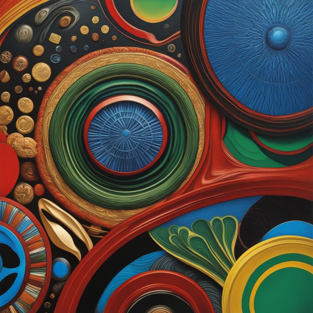 Surreal Disks and Rings in Hyperrealistic Style