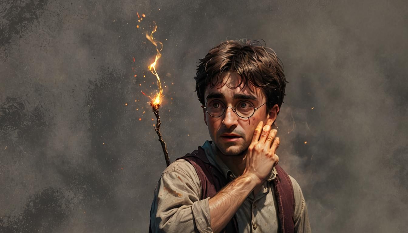 Harry Potter Conjures Dragon in Vibrant Fantasy Art