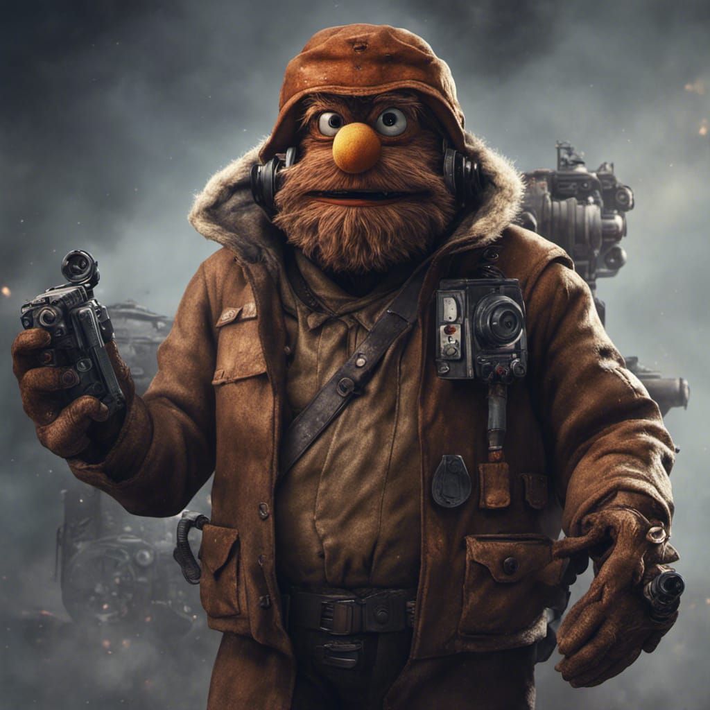 Muppet as Star Wars Character: Detailed Digital Art