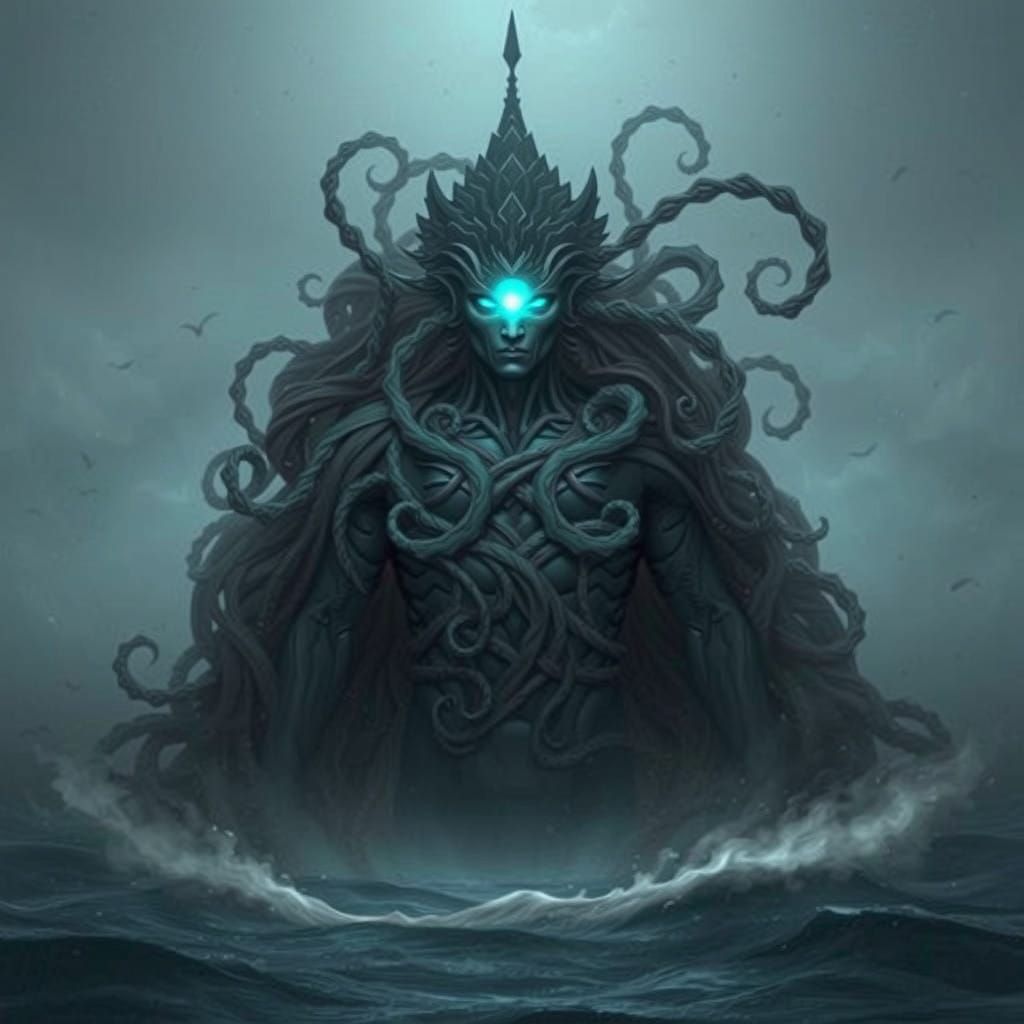 Majestic Netuno in Cyberpunk Surrealism