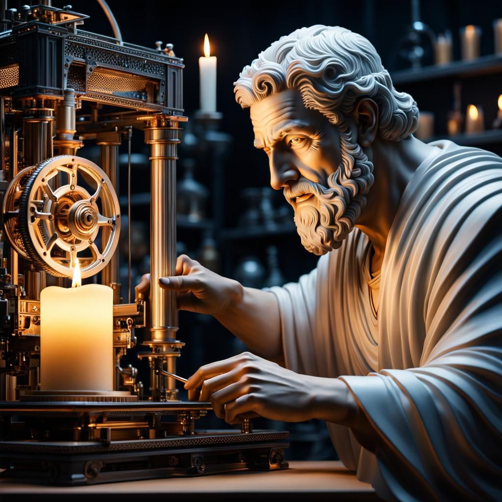 Philosopher and High-Tech Mechanism in Mystic Workshop