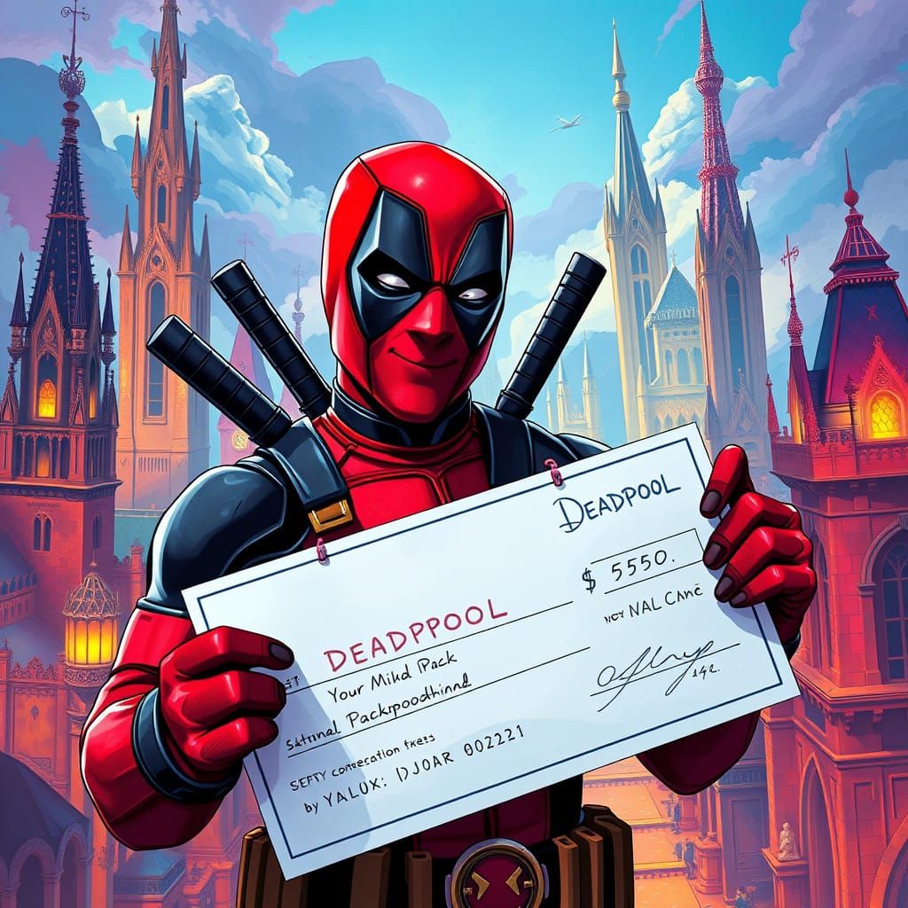 Deadpool Celebrates with a Jaw-Dropping Comic Book Splash Pa...