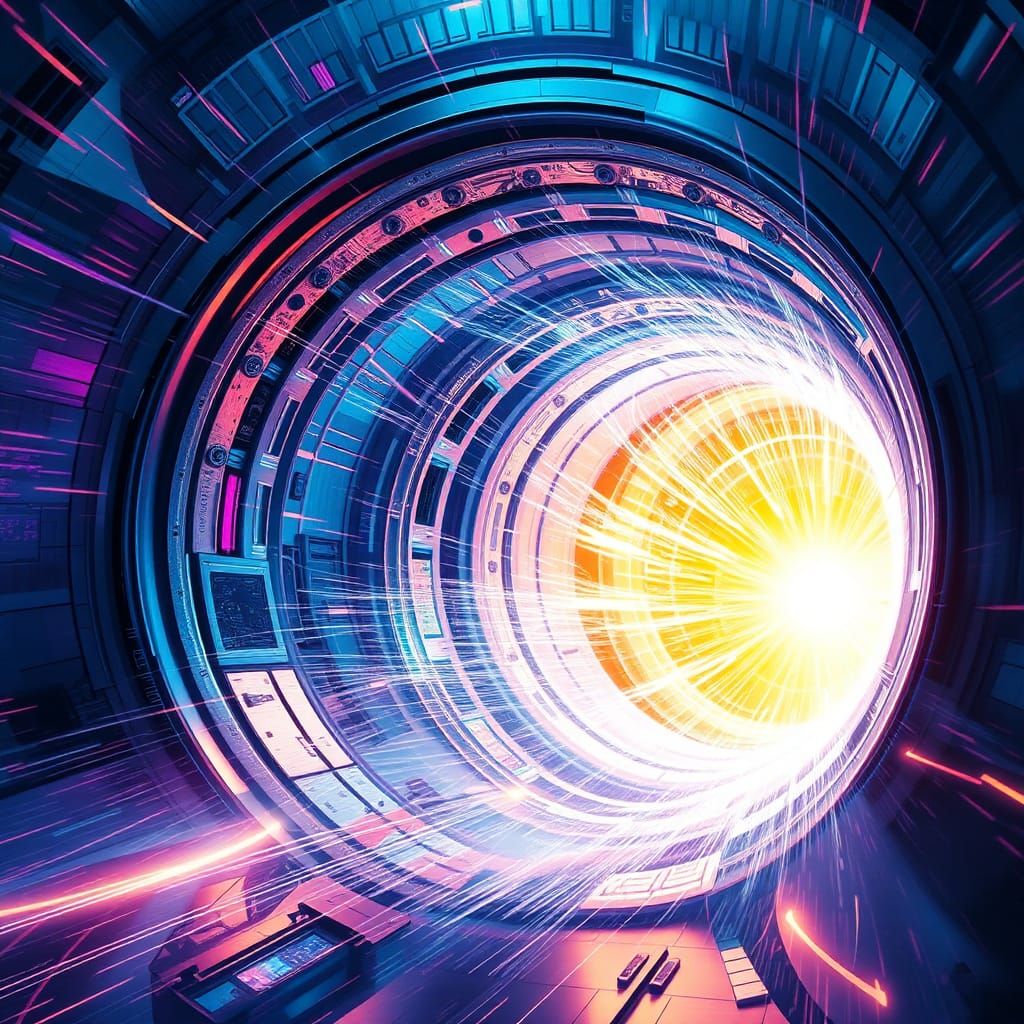 Futuristic Portal with Mesmerizing Energy