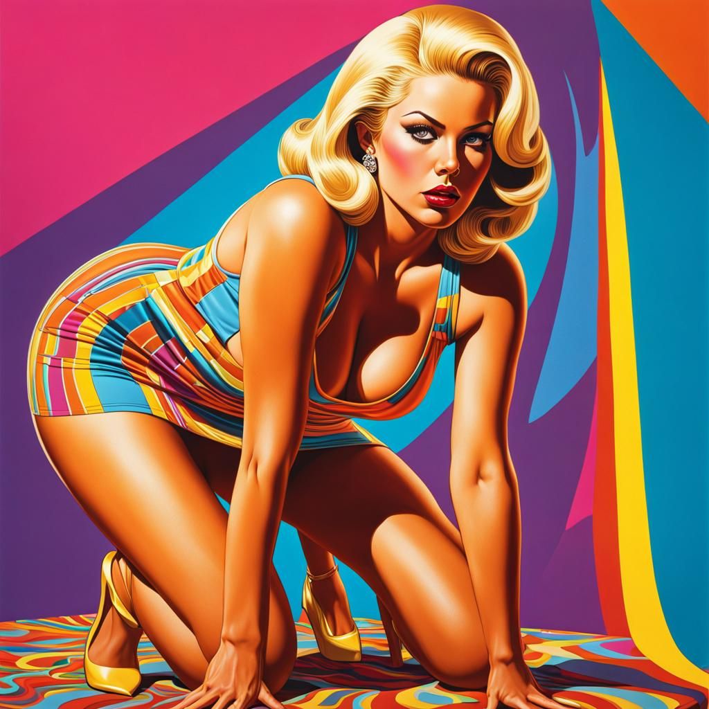 1970s Pop Art - blonde Housewife