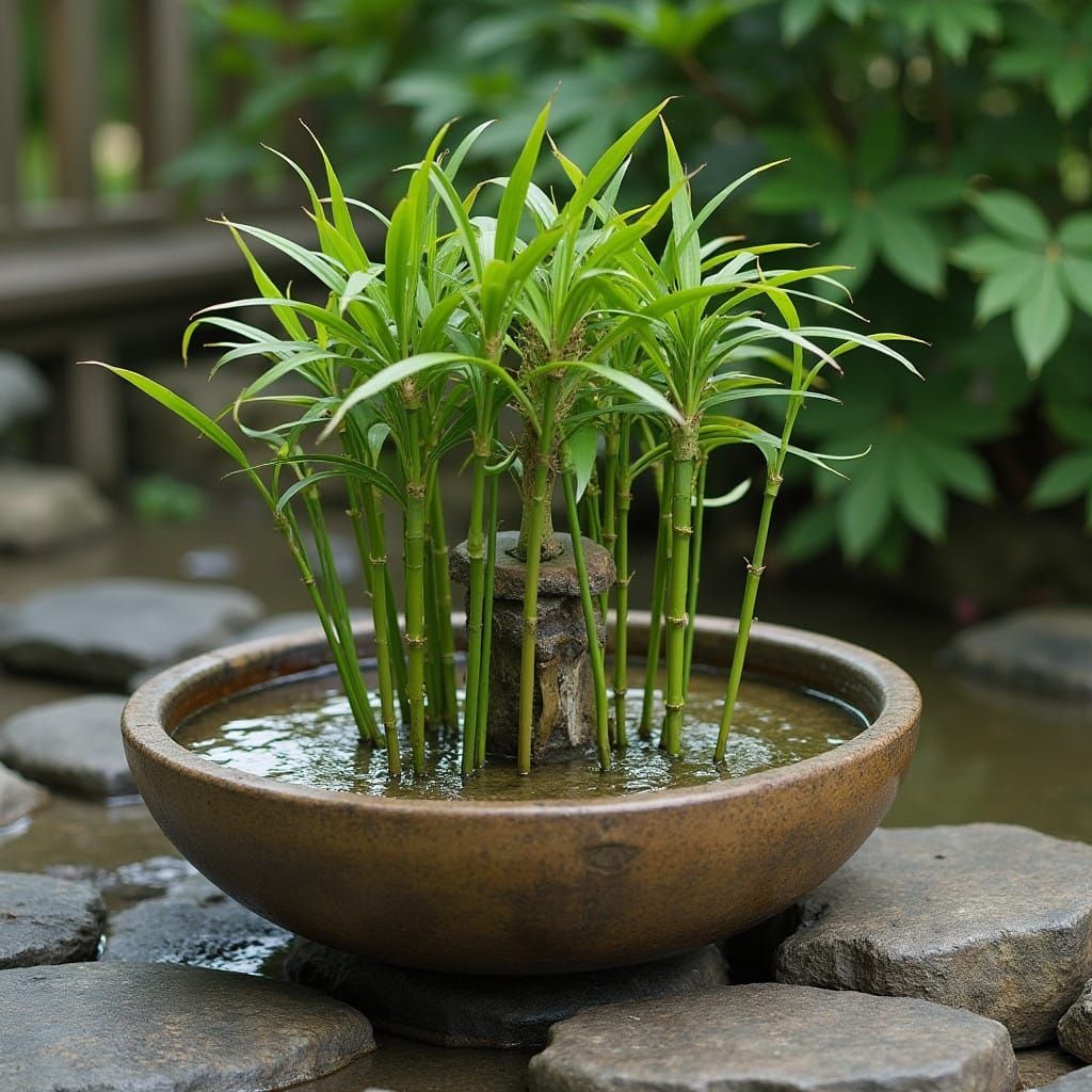 Ancient Bamboo Fountain in Decline