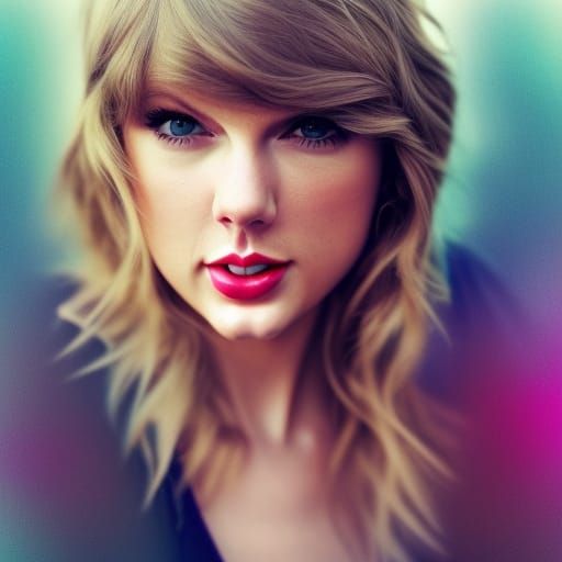 Hyperrealistic Portrait of Taylor Swift in Pastel Colors