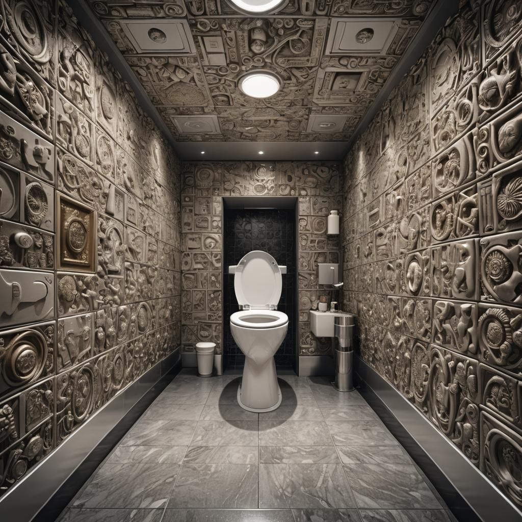 Hyperrealistic Toilet with Intricate Details