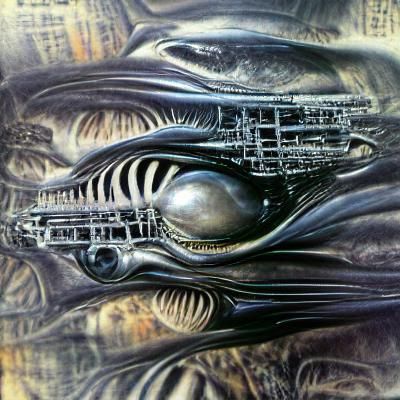 Gigeresque Biomechanical Alien Planet