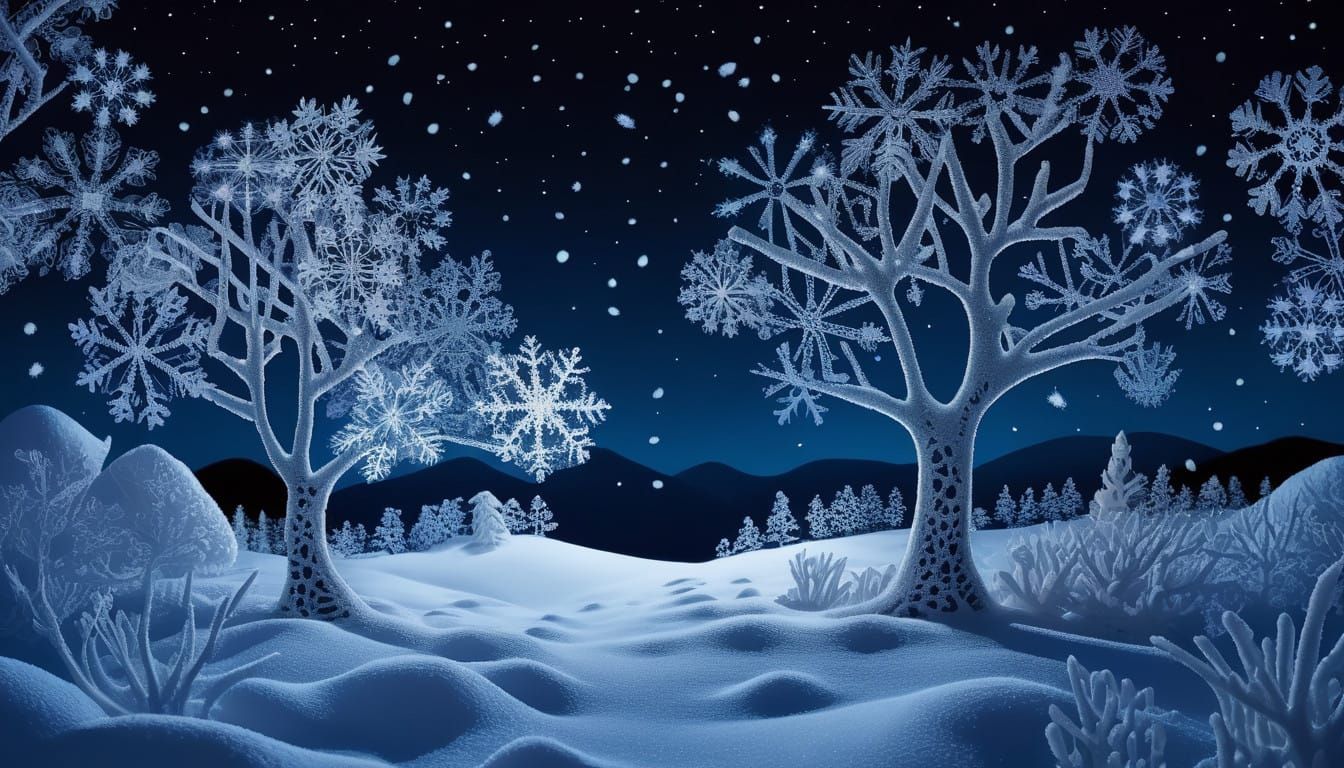 Dazzling Ice Crystal Winter Wonderland