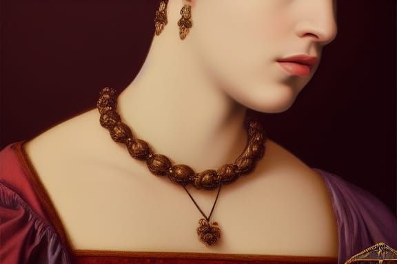 Beautiful Woman in Renaissance Style
