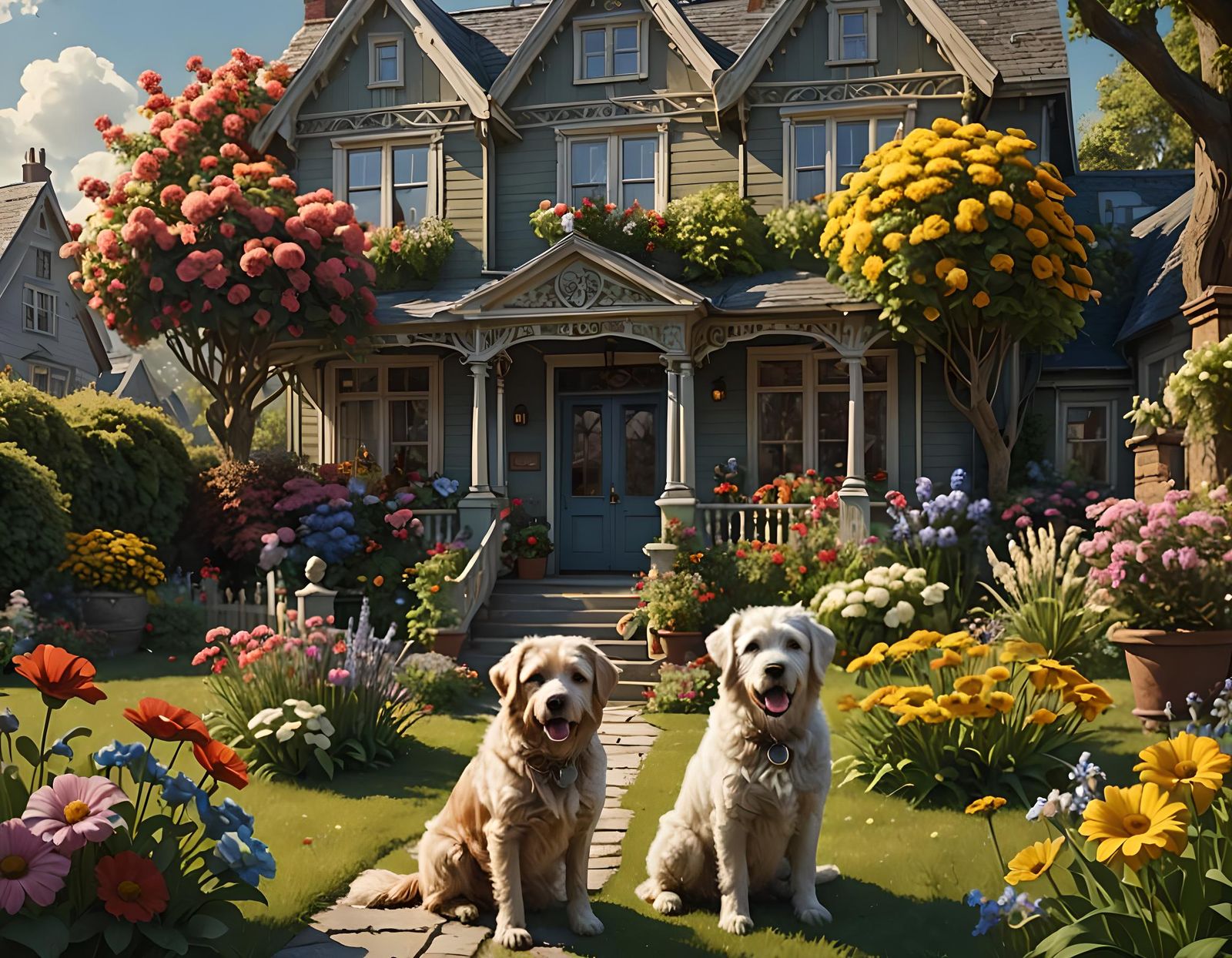 🎵"Our House, is a very, very, very fine house, with two dog...