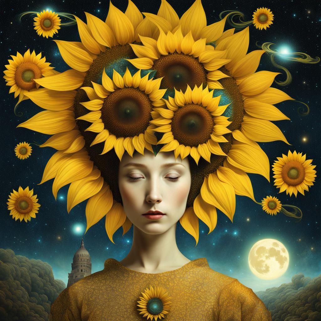 Lady sunflowers
