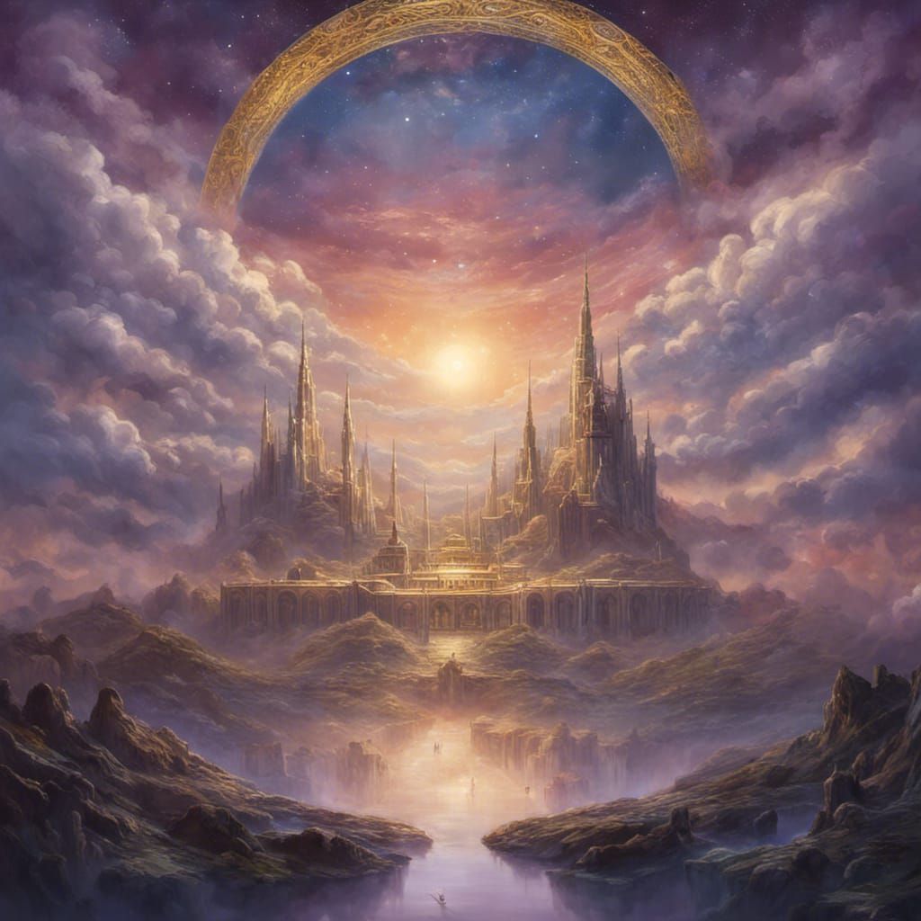 Asgard: Silver City in the Sky at Sunset