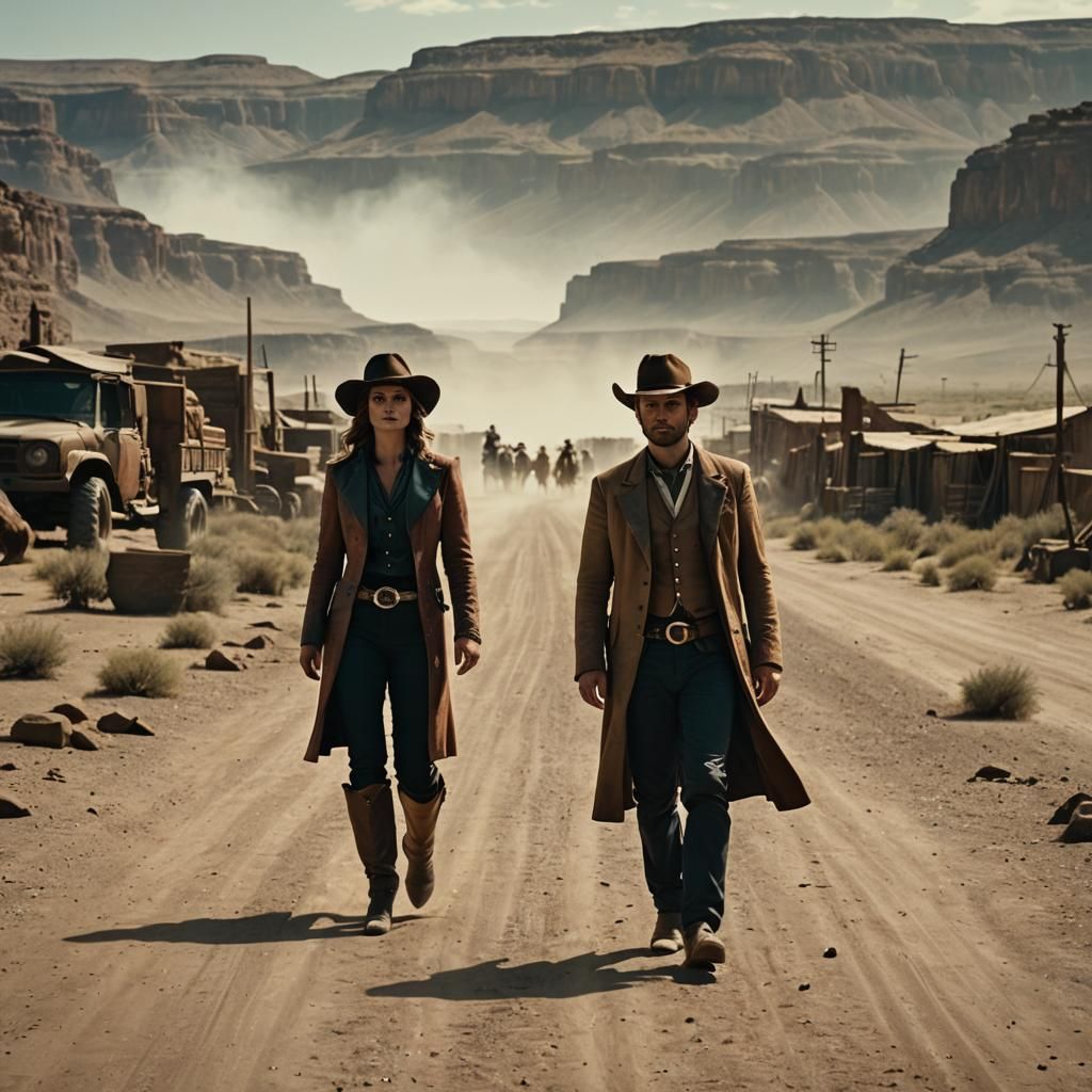 Cowboy Doctor and Companion in Cinematic Western