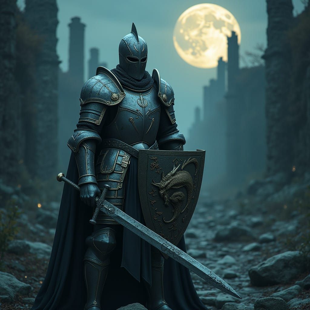 Ethereal Knight in Ruins