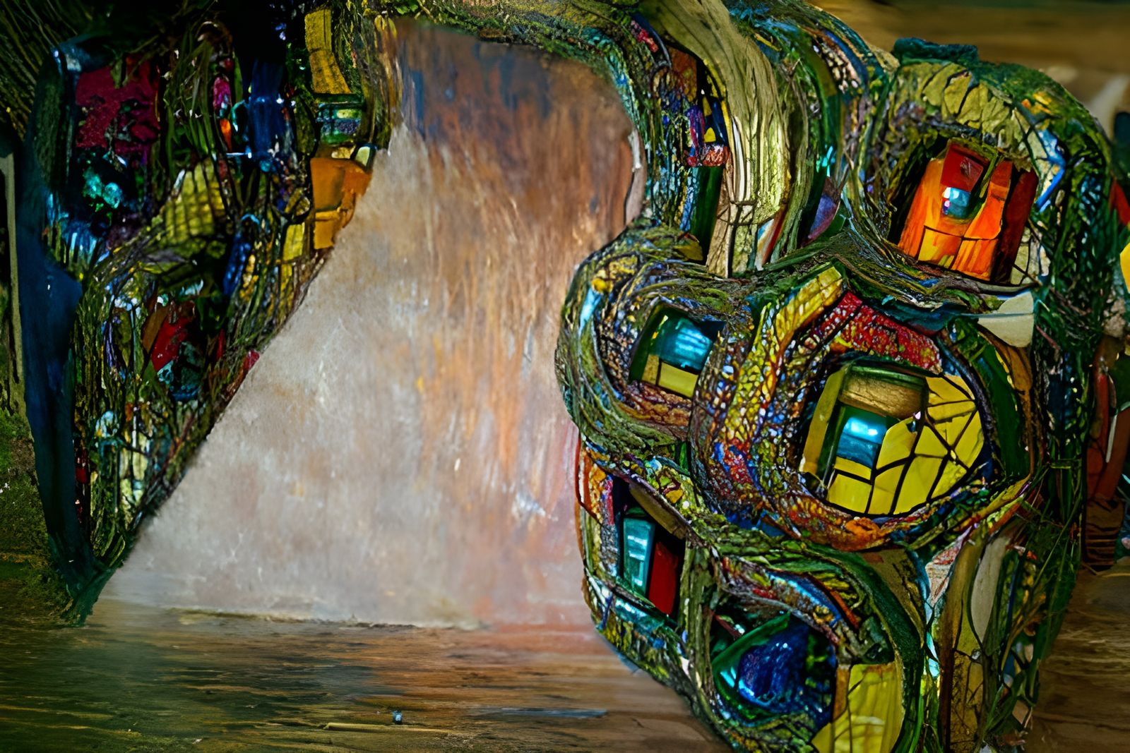 Geometric Labyrinth Inspired by Klimt