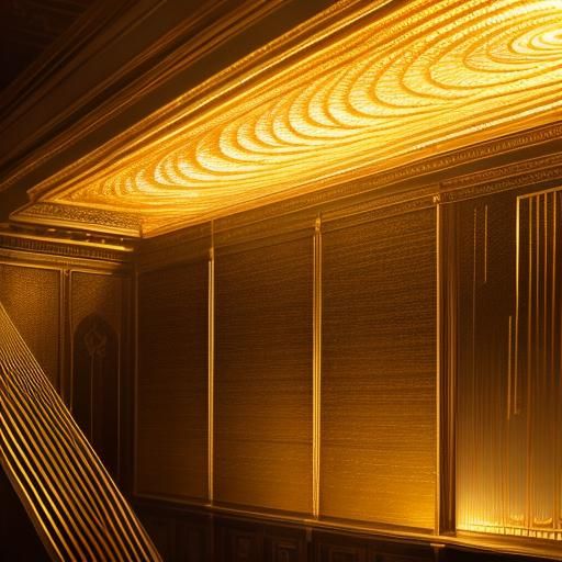 Lady Sings in Hyperrealistic Room of Art