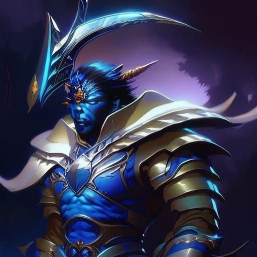 Elf Crow Warrior in Ornate Armor