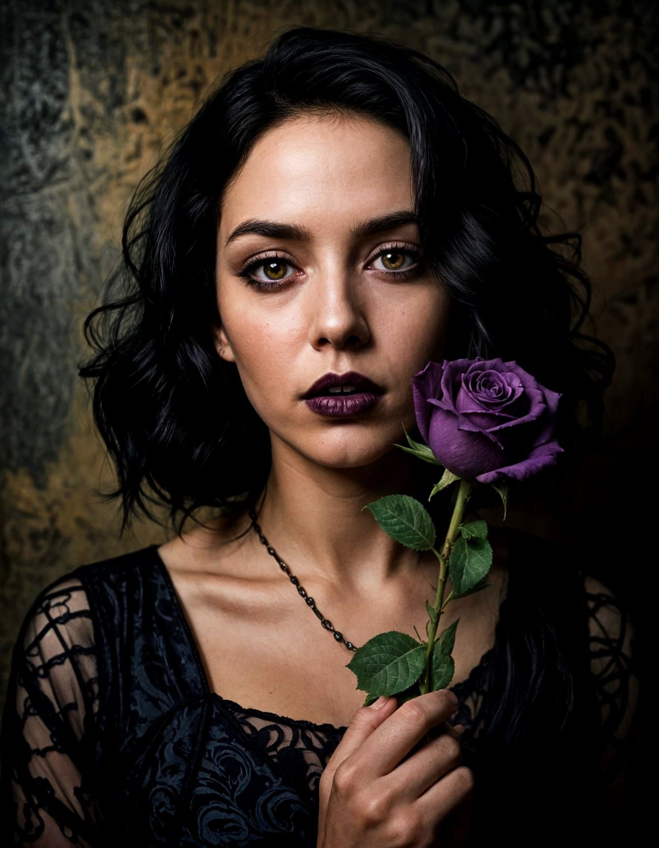 Gothic Woman's Haunted Portrait